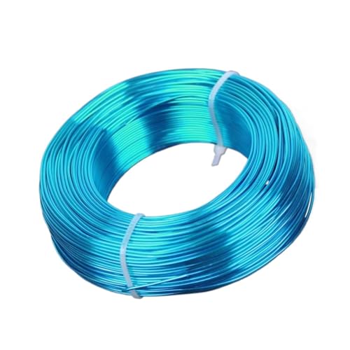 1 große Rolle mit weichen Aluminiumperlen von 0,8 mm/1 mm/1,5 mm/2 mm/2,5 mm/3 mm für die Herstellung von Schmuck und Basteln, geeignet für Schmuckherstellung, Weben und (Lake Blue, 2. von LVCHAO
