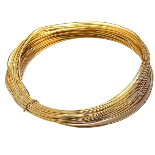 10 Meter/Rolle 0,6 mm 0,8 mm 1,0 mm 1,2 mm Aluminiumdraht, bunt, Basteln, Webprozess, Aluminiumdraht, kleine Materialien zur Schmuckherstellung, geeignet für die Herstellung von Schmuck, zum Weben von LVCHAO