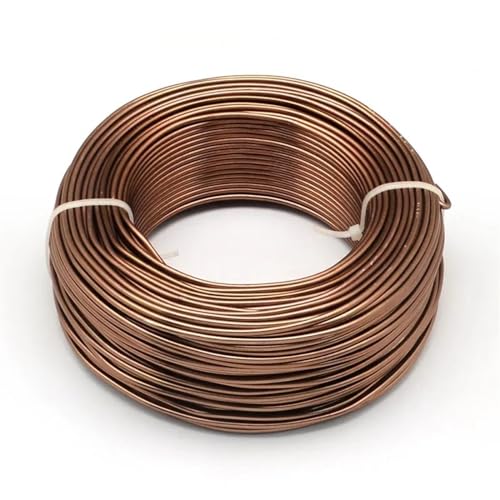 500 g 0,6/1,2/1,5/2,0/3,0 mm Aluminiumdraht, DIY-Schmuckkomponenten, Zubehör, Finden, Herstellen, Halsketten, Armbänder, Bastelbedarf Für DIY-Schmuckherstellung, Modellskulpturen(Sienna,2.0mm 55m) von LVCHAO