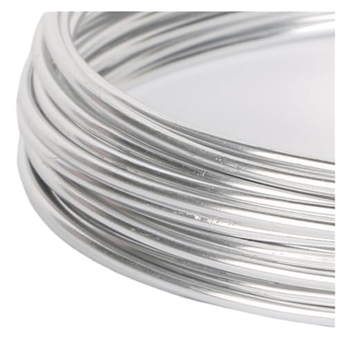 LVCHAO 1/1,5/2/2,5 mm silberfarbener, runder Aluminium-Weichmetalldraht for Basteln von Floristenschmuck, Perlenherstellung, 4 Größen Für DIY-Schmuckherstellung, Modellskulpturen(Dia 10 Gauge 3.0m) LVCHAO 1/1,5/2/2,5 mm silberfarbener, runder Aluminium-Weichmetalldraht for Basteln von Floristenschmuck, Perlenherstellung, 4 Größen Für DIY-Schmuckherstellung, Modellskulpturen(Dia 10 Gauge 3.0m) von LVCHAO