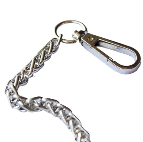 LVCHAO 120cm Metallkette for Schultertaschen Handtasche Schnalle Griff DIY Gurt Zubehör Hardware Ersatz Gürtel Eisen Geeignet Für Damenhandtasche, Umhängetasche(Silver) von LVCHAO