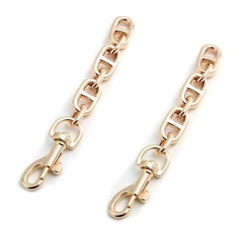 LVCHAO 2 STK Tragetasche mit Verlängerungskette Umhängetasche Metall Schultergurtkette Clutch Bag Ersatz mit DIY Kettenzubehör Geeignet Für Damenhandtasche, Umhängetasche(Gold) von LVCHAO