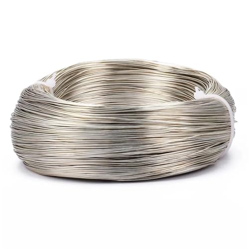 LVCHAO 280 m/250 g Aluminiumdraht, 0,6 mm, Flexibler Basteldraht for Perlenschmuck, Basteln, Herstellen von Zubehör Für DIY-Schmuckherstellung, Modellskulpturen(ChampagnGold) von LVCHAO