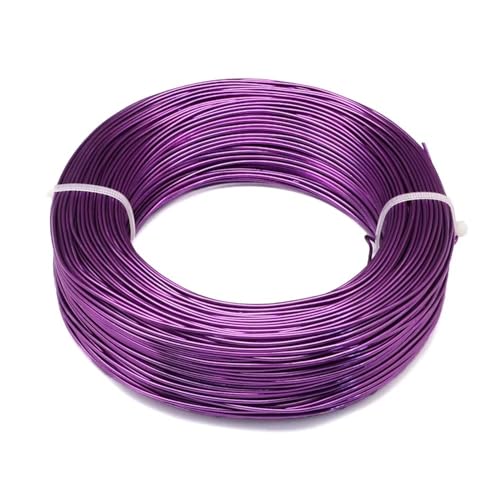 LVCHAO 280 m/250 g Aluminiumdraht, 0,6 mm, Flexibler Basteldraht for Perlenschmuck, Basteln, Herstellen von Zubehör Für DIY-Schmuckherstellung, Modellskulpturen(Dark Violet) von LVCHAO