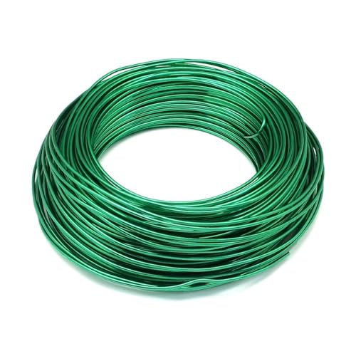 LVCHAO 280 m/250 g Aluminiumdraht, 0,6 mm, Flexibler Basteldraht for Perlenschmuck, Basteln, Herstellen von Zubehör Für DIY-Schmuckherstellung, Modellskulpturen(Green Color) von LVCHAO