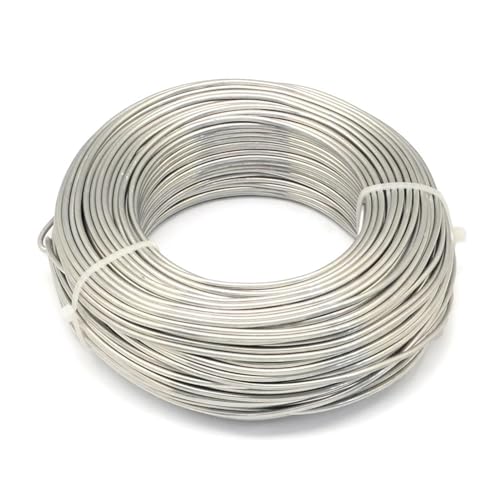 LVCHAO 280 m/250 g Aluminiumdraht, 0,6 mm, Flexibler Basteldraht for Perlenschmuck, Basteln, Herstellen von Zubehör Für DIY-Schmuckherstellung, Modellskulpturen(Light Grey Color) von LVCHAO