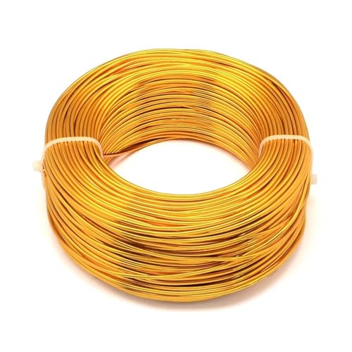 LVCHAO 280 m/250 g Aluminiumdraht, 0,6 mm, Flexibler Basteldraht for Perlenschmuck, Basteln, Herstellen von Zubehör Für DIY-Schmuckherstellung, Modellskulpturen(Orange Color) von LVCHAO