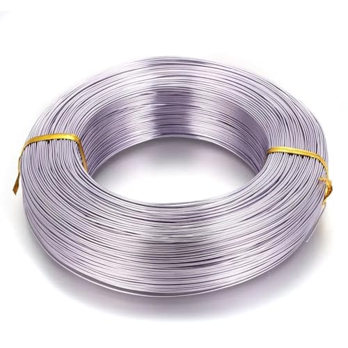 LVCHAO 280 m/250 g Aluminiumdraht, 0,6 mm, Flexibler Basteldraht for Perlenschmuck, Basteln, Herstellen von Zubehör Für DIY-Schmuckherstellung, Modellskulpturen(Plum Color) von LVCHAO