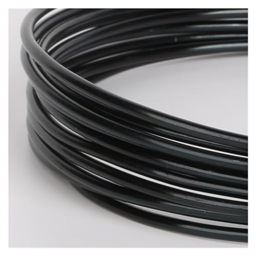 LVCHAO 3–10 Meter 1/1,5/2/2,5 mm runder Aluminiumdraht Metallhandwerk Perlendraht zur Schmuckherstellung DIY-Zubehör Für DIY-Schmuckherstellung, Modellskulpturen(Black,2mm 5meter) von LVCHAO