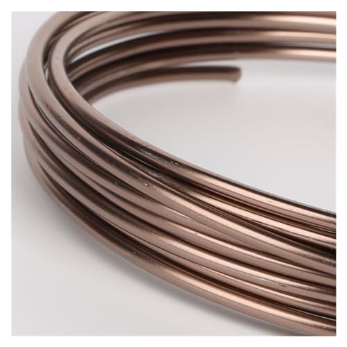 LVCHAO 3–10 Meter 1/1,5/2/2,5 mm runder Aluminiumdraht Metallhandwerk Perlendraht zur Schmuckherstellung DIY-Zubehör Für DIY-Schmuckherstellung, Modellskulpturen(Brown,2.5mm 3.0meter) von LVCHAO