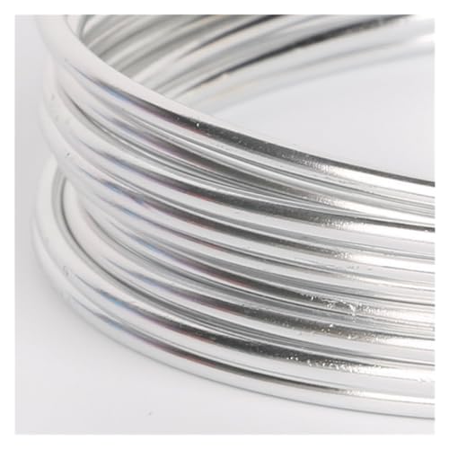 LVCHAO 3–10 Meter 1/1,5/2/2,5 mm runder Aluminiumdraht Metallhandwerk Perlendraht zur Schmuckherstellung DIY-Zubehör Für DIY-Schmuckherstellung, Modellskulpturen(Sliver,1.5mm 5meter) von LVCHAO