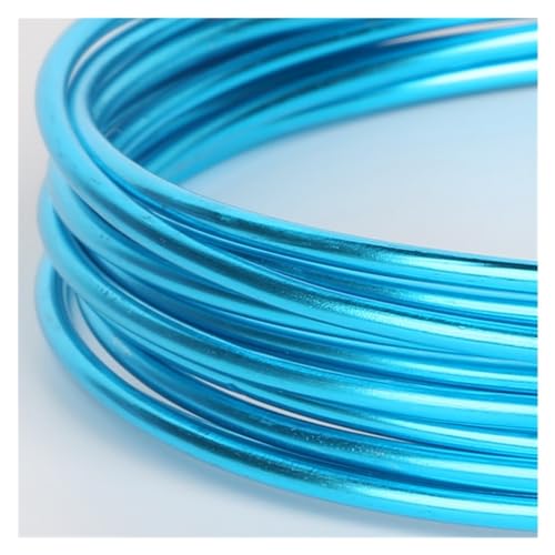 LVCHAO 3–10 Meter 1/1,5/2/2,5 mm runder Aluminiumdraht Metallhandwerk Perlendraht zur Schmuckherstellung DIY-Zubehör Für DIY-Schmuckherstellung, Modellskulpturen(Turquoise,2.5mm 3.0meter) von LVCHAO
