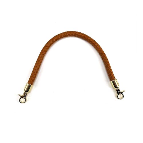 LVCHAO 30/40/60 cm PU-Leder geflochtener Schultertaschengurt, Kurze Griffe, DIY-Ersatz-Geldbörsengriff for Handtaschengürtel-Zubehör Geeignet Für Damenhandtasche, Umhängetasche(Dark Brown,60cm) von LVCHAO