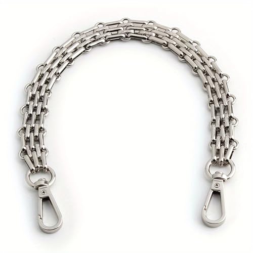 LVCHAO 30-60-100-120cm 16mm polierte Silberne Metallkette for Handtaschengurt, Ersatz-Schulterkette, DIY-Umhängetaschenkette Geeignet Für Damenhandtasche, Umhängetasche(Total 120cm) von LVCHAO