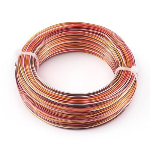 LVCHAO 55 m/Rolle, bunter Aluminiumdraht, 1 mm, 1,5 mm, 2 mm, Schmuckzubehör for Schmuck, DIY, Basteln, Zubehör Für DIY-Schmuckherstellung, Modellskulpturen(B,2mm 58m) von LVCHAO