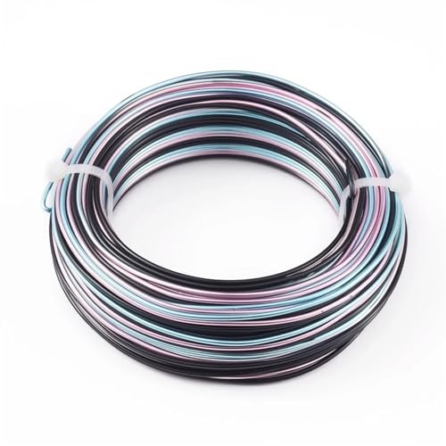 LVCHAO 55 m/Rolle, bunter Aluminiumdraht, 1 mm, 1,5 mm, 2 mm, Schmuckzubehör for Schmuck, DIY, Basteln, Zubehör Für DIY-Schmuckherstellung, Modellskulpturen(D,1mm 234m) von LVCHAO