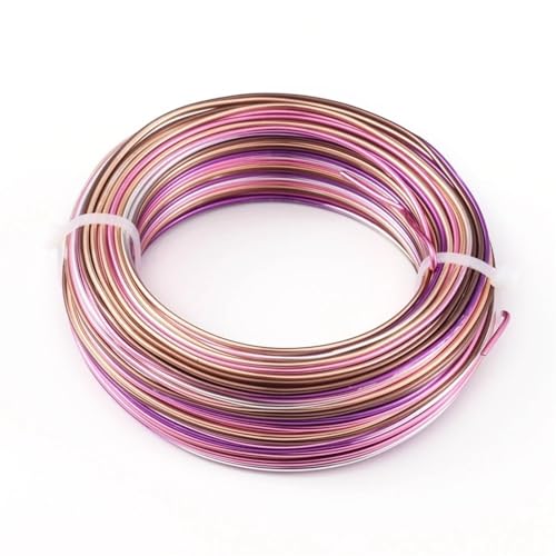 LVCHAO 55 m/Rolle, bunter Aluminiumdraht, 1 mm, 1,5 mm, 2 mm, Schmuckzubehör for Schmuck, DIY, Basteln, Zubehör Für DIY-Schmuckherstellung, Modellskulpturen(F,1.5mm 55m) von LVCHAO