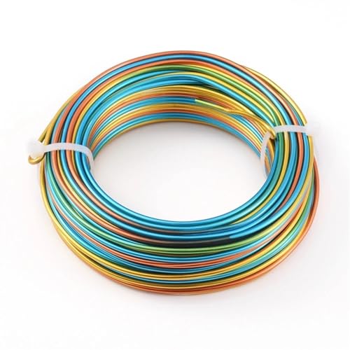LVCHAO 55 m/Rolle, bunter Aluminiumdraht, 1 mm, 1,5 mm, 2 mm, Schmuckzubehör for Schmuck, DIY, Basteln, Zubehör Für DIY-Schmuckherstellung, Modellskulpturen(G,1mm 234m) von LVCHAO
