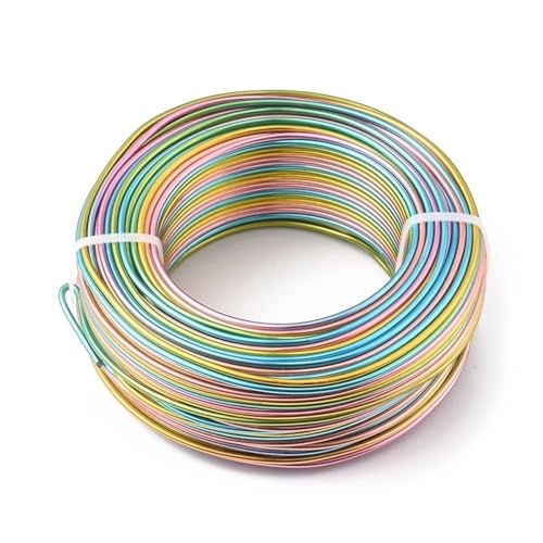 LVCHAO 55 m/Rolle, bunter Aluminiumdraht, 1 mm, 1,5 mm, 2 mm, Schmuckzubehör for Schmuck, DIY, Basteln, Zubehör Für DIY-Schmuckherstellung, Modellskulpturen(H,1.5mm 55m) von LVCHAO