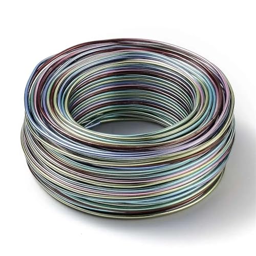 LVCHAO 55 m/Rolle, bunter Aluminiumdraht, 1 mm, 1,5 mm, 2 mm, Schmuckzubehör for Schmuck, DIY, Basteln, Zubehör Für DIY-Schmuckherstellung, Modellskulpturen(J,1.5mm 55m) von LVCHAO