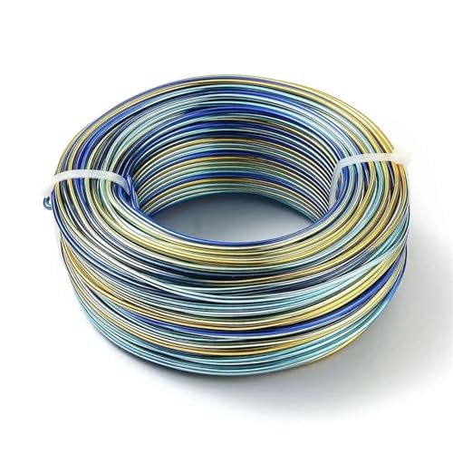 LVCHAO 55 m/Rolle, bunter Aluminiumdraht, 1 mm, 1,5 mm, 2 mm, Schmuckzubehör for Schmuck, DIY, Basteln, Zubehör Für DIY-Schmuckherstellung, Modellskulpturen(K,2mm 58m) von LVCHAO