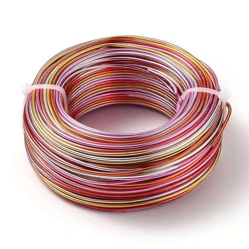 LVCHAO 55 m/Rolle, bunter Aluminiumdraht, 1 mm, 1,5 mm, 2 mm, Schmuckzubehör for Schmuck, DIY, Basteln, Zubehör Für DIY-Schmuckherstellung, Modellskulpturen(L,1.5mm 55m) von LVCHAO
