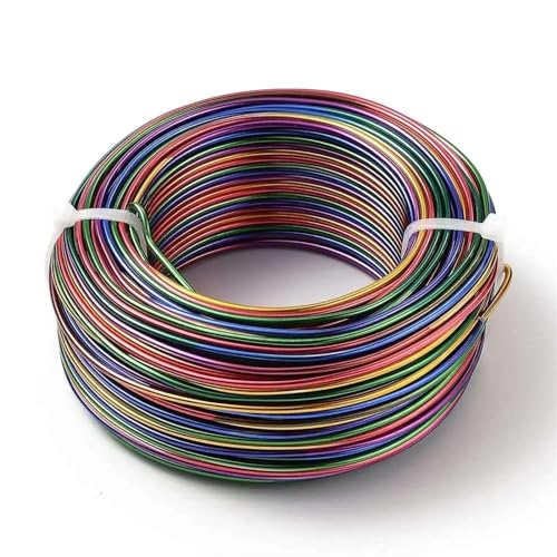 LVCHAO 55 m/Rolle, bunter Aluminiumdraht, 1 mm, 1,5 mm, 2 mm, Schmuckzubehör for Schmuck, DIY, Basteln, Zubehör Für DIY-Schmuckherstellung, Modellskulpturen(P,1mm 234m) von LVCHAO