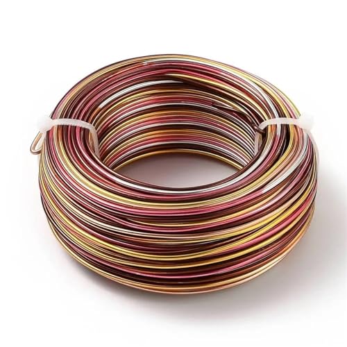 LVCHAO 55 m/Rolle, bunter Aluminiumdraht, 1 mm, 1,5 mm, 2 mm, Schmuckzubehör for Schmuck, DIY, Basteln, Zubehör Für DIY-Schmuckherstellung, Modellskulpturen(Q,1.5mm 55m) von LVCHAO