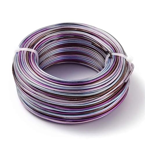 LVCHAO 55 m/Rolle, bunter Aluminiumdraht, 1 mm, 1,5 mm, 2 mm, Schmuckzubehör for Schmuck, DIY, Basteln, Zubehör Für DIY-Schmuckherstellung, Modellskulpturen(R,2mm 58m) von LVCHAO