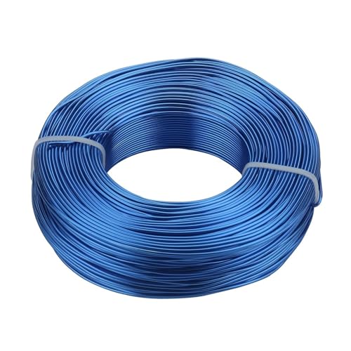 LVCHAO Schmuckzubehör Vergoldeter Aluminiumdraht 1 mm/1,2 mm/1,5 mm/2 mm/2,5 mm/3,0 mm Aluminium-Metalldraht for DIY-Schmuckteile Für DIY-Schmuckherstellung, Modellskulpturen(Blue,2.5mm 3meter) von LVCHAO