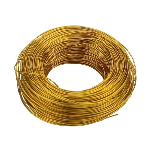 LVCHAO Schmuckzubehör Vergoldeter Aluminiumdraht 1 mm/1,2 mm/1,5 mm/2 mm/2,5 mm/3,0 mm Aluminium-Metalldraht for DIY-Schmuckteile Für DIY-Schmuckherstellung, Modellskulpturen(Gold,2.5mm 3meter) von LVCHAO