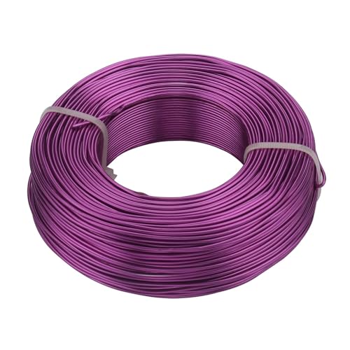 LVCHAO Schmuckzubehör Vergoldeter Aluminiumdraht 1 mm/1,2 mm/1,5 mm/2 mm/2,5 mm/3,0 mm Aluminium-Metalldraht for DIY-Schmuckteile Für DIY-Schmuckherstellung, Modellskulpturen(Purple,2.5mm 3meter) von LVCHAO