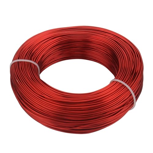 LVCHAO Schmuckzubehör Vergoldeter Aluminiumdraht 1 mm/1,2 mm/1,5 mm/2 mm/2,5 mm/3,0 mm Aluminium-Metalldraht for DIY-Schmuckteile Für DIY-Schmuckherstellung, Modellskulpturen(Red,3.0mm 3.0meter) von LVCHAO