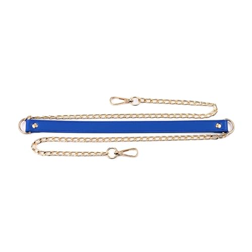 Metall-Schulterkettenriemen aus Pu-Leder, Ersatz-Taschenriemen, Taschenketten, Griff, abnehmbarer Handtaschenriemen, langlebiges Taschenzubehör Geeignet Für Damenhandtasche, Umhängetasche(Blue) von LVCHAO