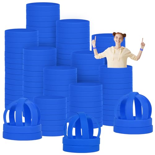 LVNRIDS Silikon-Armbänder, Gummi-Armbänder für Kinder, Teenager, 17,8 cm, Blau, für Business, Schule, Aktivität, Party, Veranstaltungen, Musikfestival, 200 Stück von LVNRIDS