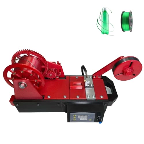 3D-Filament-Maker aus recyceltem PET, 3D-Drucker-Extruder mit Digitalanzeige, Temperatur und Geschwindigkeit einstellbar, Desktop-Filament-Maker für Familien, Heimwerker, kleine Studios (rot) von LVSEWOA
