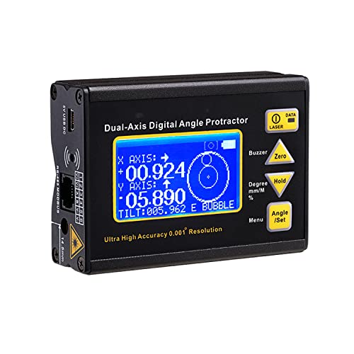 LVSEWOA Zweiachsiger digitaler LCD-Winkelmesser, digitaler Wasserwaage-Winkelmesser, hochgenauer 0,005°-Winkelmesser, für technisches Forschungs- und Entwicklungspersonal LVSEWOA Zweiachsiger digitaler LCD-Winkelmesser, digitaler Wasserwaage-Winkelmesser, hochgenauer 0,005°-Winkelmesser, für technisches Forschungs- und Entwicklungspersonal von LVSEWOA