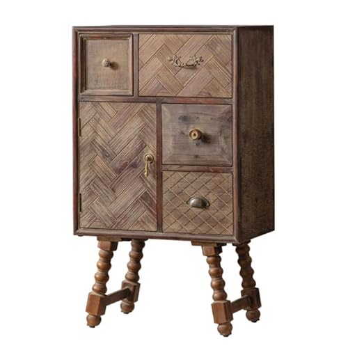 LVUNZJCA Kommode Vintage Kommode Holz Aufbewahrungsschrank Dekorativ Schlafzimmermöbel LVUNZJCA Kommode Vintage Kommode Holz Aufbewahrungsschrank Dekorativ Schlafzimmermöbel von LVUNZJCA