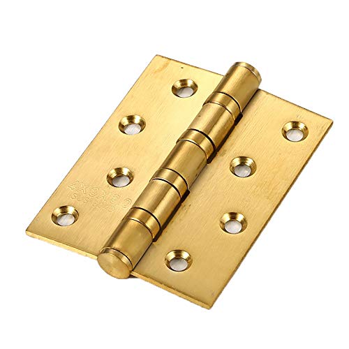 LVUNZJCA Türscharniere 4 Stück 4x3 Zoll Schwerer Möbelbeschläge Türscharniere mit 32 Stück Schrauben, für Schränke, Wandschränke(Gold) von LVUNZJCA