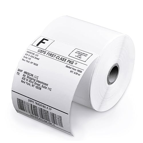 LVYUAN 500 Etiketten Hotlabel Thermodirekt-Etiketten Weißes Selbstklebend Adressaufkleber, Quadratisches Etiketten für Thermo-Etikettendrucker Desktop Drucker Aufkleber von LVYUAN