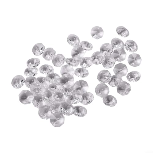 14 mm transparente Glasperlen für Kristallbeleuchtung 50 Stück für Perlenvorhänge und dekorative Projekte 14 mm transparente Glasperlen für Kristallbeleuchtung 50 Stück für Perlenvorhänge und dekorative Projekte von LVYXON