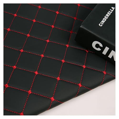 Kunstleder PVC Gesteppt Kaschiert Leder Kunstleder Polsterstoff Gesteppt Möbelstoff für Schrank Ledertasche Autositz Sofa Möbel Repara Handwerk DIY nähen 140x100CM(Black,1.4X1.5m) von LWDXMYKW