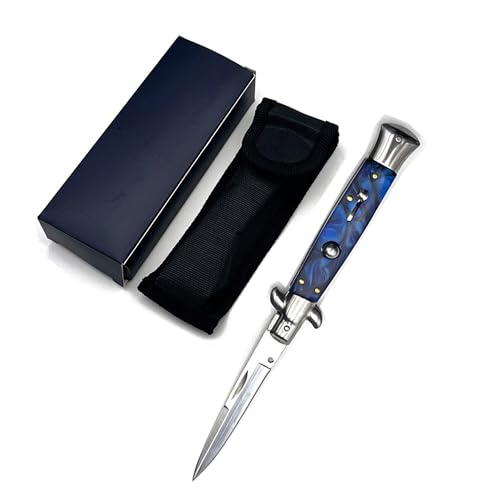 LWDZQ Klappmesser Messer Taschenmesser Outdoor Messer aus Edelstahl ， Einhandmesser (Blau) von LWDZQ