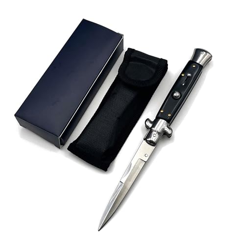 LWDZQ Klappmesser Messer Taschenmesser Outdoor Messer aus Edelstahl ， Einhandmesser (Schwarz) von LWDZQ