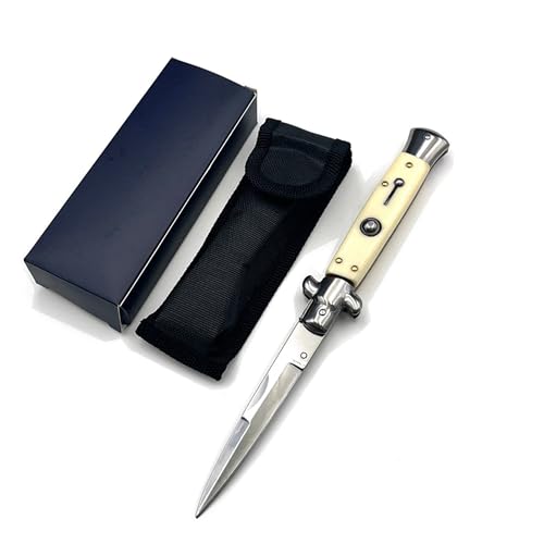 LWDZQ Klappmesser Messer Taschenmesser Outdoor Messer aus Edelstahl ， Einhandmesser (Weiß) von LWDZQ