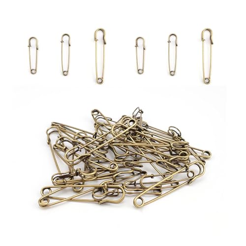 LWLWA Große Sicherheitsnadeln 40 Stück, Heavy Duty Sicherheitsnadel, 50/57/70/75 mm Sicherheitsnadeln für Bastelarbeiten, Decken, Matratzen, Kleidung, Schmuck, Wirkwaren von LWLWA