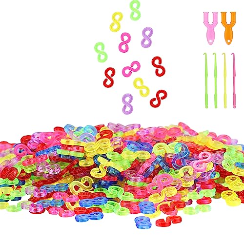 LWMLWM Loom Bänder Verschlüsse, 600 Stück Bunte S Clips, Kunststoff Webstühle Bands Clips für Armbandverbindung LWMLWM Loom Bänder Verschlüsse, 600 Stück Bunte S Clips, Kunststoff Webstühle Bands Clips für Armbandverbindung von LWMLWM