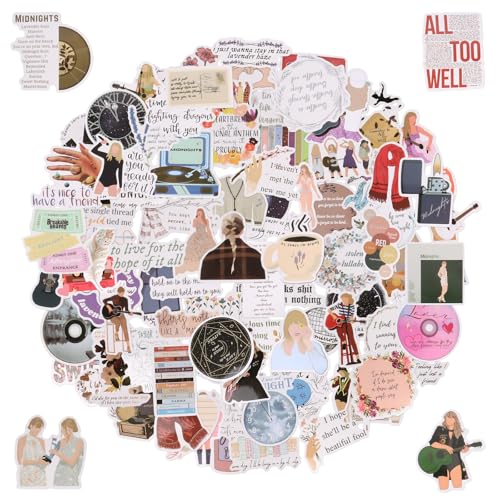 100pcs Tay-lor Aufkleber, Beliebte Singer Pop-Sänger-Aufkleber, Einweg für Gitarre, Laptop, Wasserflaschen, Bücher, Skateboard, Koffer für Fans-A 100pcs Tay-lor Aufkleber, Beliebte Singer Pop-Sänger-Aufkleber, Einweg für Gitarre, Laptop, Wasserflaschen, Bücher, Skateboard, Koffer für Fans-A von LWMTT
