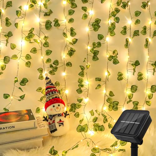 10M Efeu Künstlich Efeu Lichterkette,Solar Lichterkette Aussen mit 8 Modi,Künstlich Efeugirlande mit 100 LEDs Lichterketten Vorhang,Efeu Vorhang Led Efeu Solarlichterkette für Garten, Balko, Partys 10M Efeu Künstlich Efeu Lichterkette,Solar Lichterkette Aussen mit 8 Modi,Künstlich Efeugirlande mit 100 LEDs Lichterketten Vorhang,Efeu Vorhang Led Efeu Solarlichterkette für Garten, Balko, Partys von LWMTT