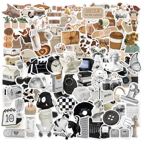 121 Stück Vintage Aufkleber,Aesthetic Sticker,Journaling Sticker,Laptop Stickers,für DIY Basteln Deko,Wasserflaschen, Scrapbooking, Laptops, Handyhüllen,Fahrrad für Erwachsene und Jugendliche 121 Stück Vintage Aufkleber,Aesthetic Sticker,Journaling Sticker,Laptop Stickers,für DIY Basteln Deko,Wasserflaschen, Scrapbooking, Laptops, Handyhüllen,Fahrrad für Erwachsene und Jugendliche von LWMTT